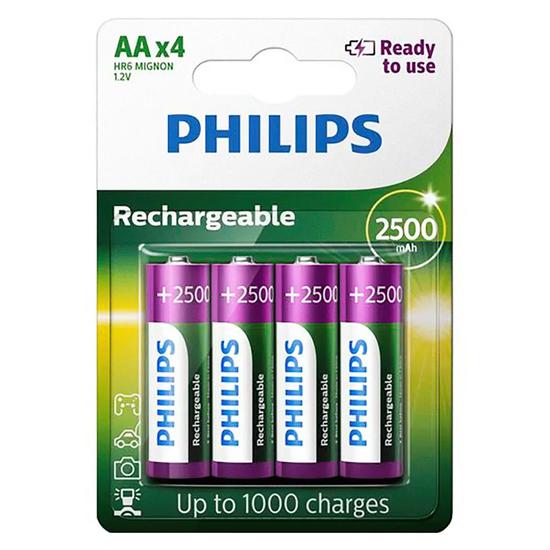 Pilhas Recarregaveis Philips AA X 4 R6B4RTU25/97 – 2500 Mah
